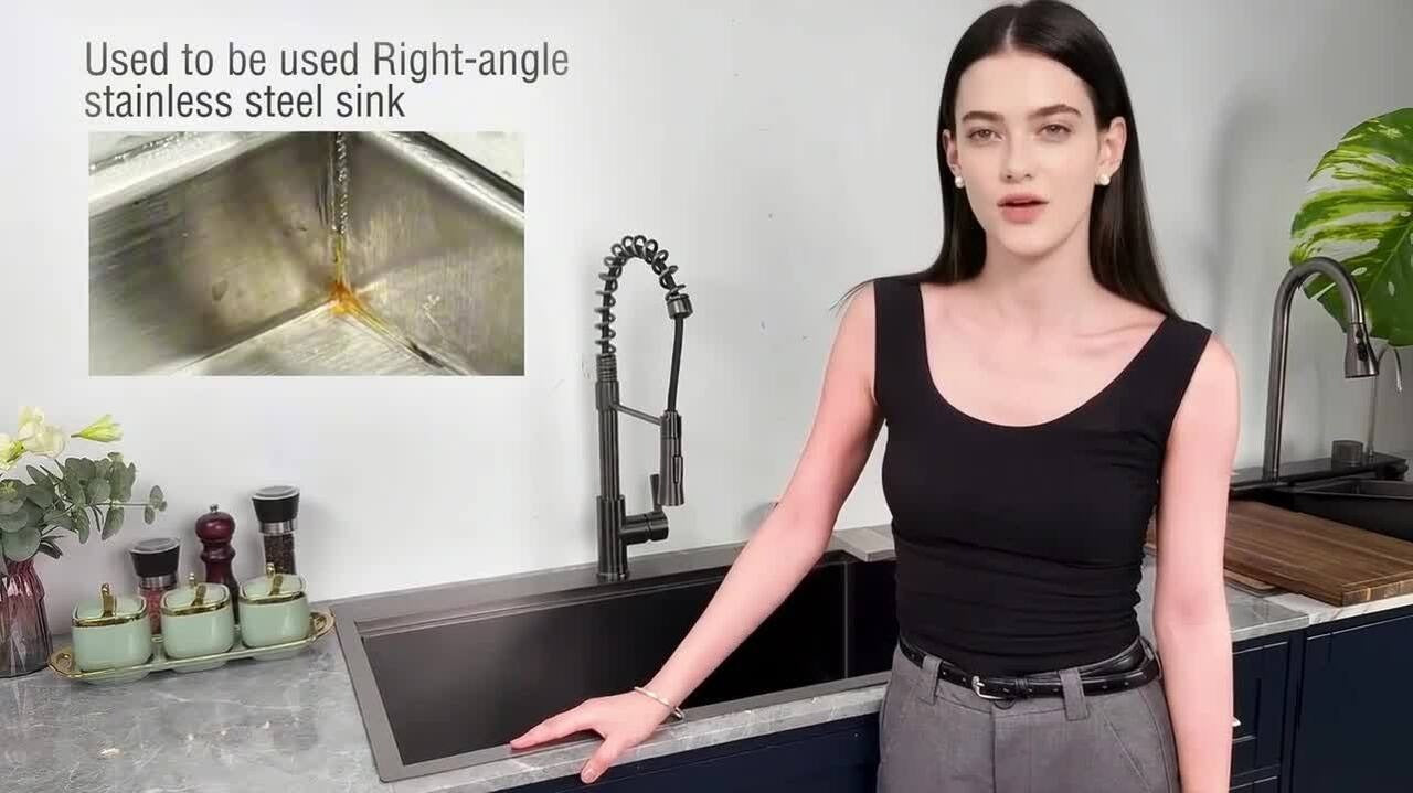 "GB 33\"" DB DM GMBLK KITCHEN SINK AIO"