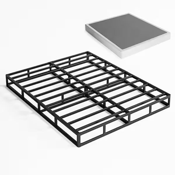 HOMZENE 5 in. H King Size Box Spring with Metal Structure, Mattress Foundation with Frabric Cover