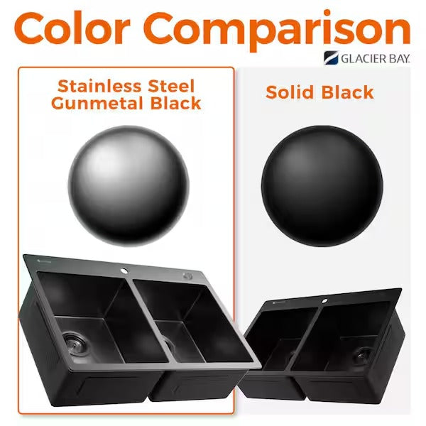 "GB 33\"" DB DM GMBLK KITCHEN SINK AIO"