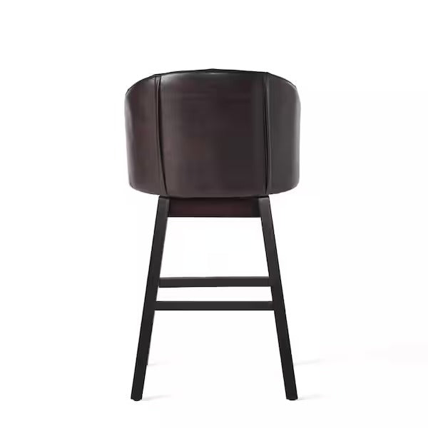 Noble House Ogden 41.5 in. Brown Swivel Cushioned Bar stool (Set of 2)