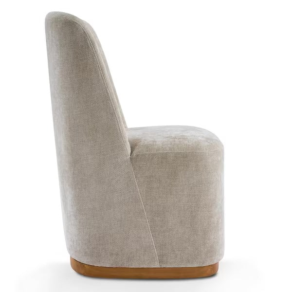 CHRISTOPHER KNIGHT HOME Elish Oatmeal Chenille Indoor Dining Chair with Sturdy Rubber Wood Frame, Set of 2